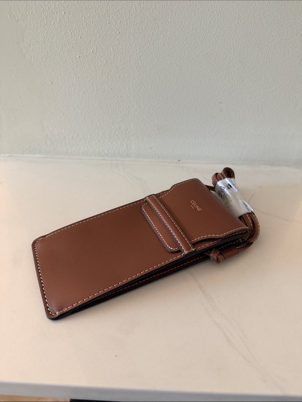 Celine Brown Leather Sunglass case View 2